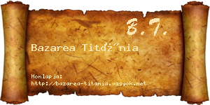 Bazarea Titánia névjegykártya